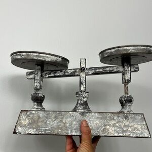 Rustic Metal Balance Scale Decor